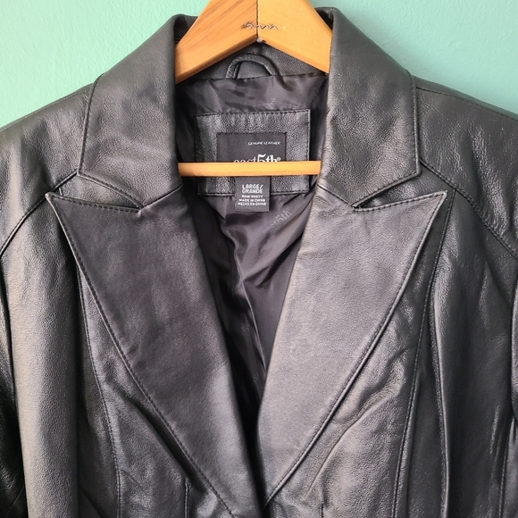 East 5th Leather Black Leather Jacket Size Large NWT - Picture 3 of 9